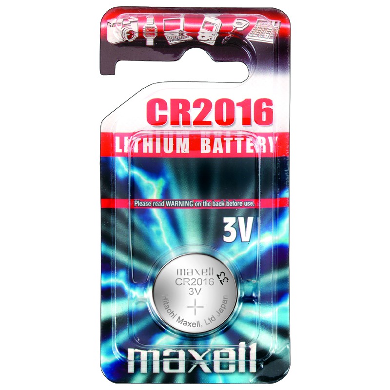 Pile électronique lithium CR2016 Maxell en blister - AZ Piles