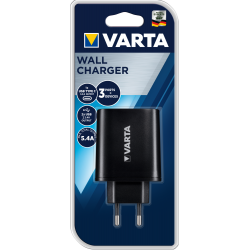 Chargeur USB - 2xUSB 2.4A - 1 USB C 3A - VARTA