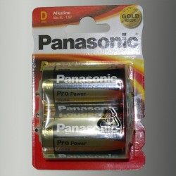Piles alcalines LR20 - D – 1,5V Panasonic Pro power